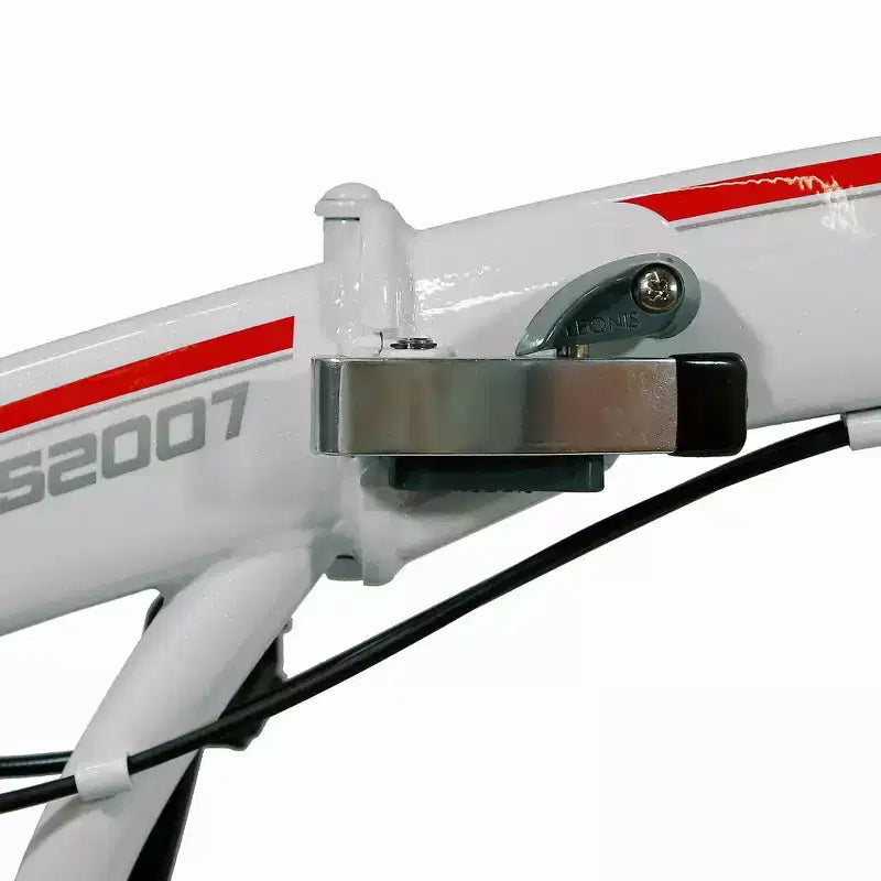 Bicicletta pieghevole compatta da città Xspec 20 a 7 velocità, bianca (NON Elettrica)