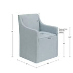 Madison Park Hamilton Slipcover Dining Arm Chair with Casters