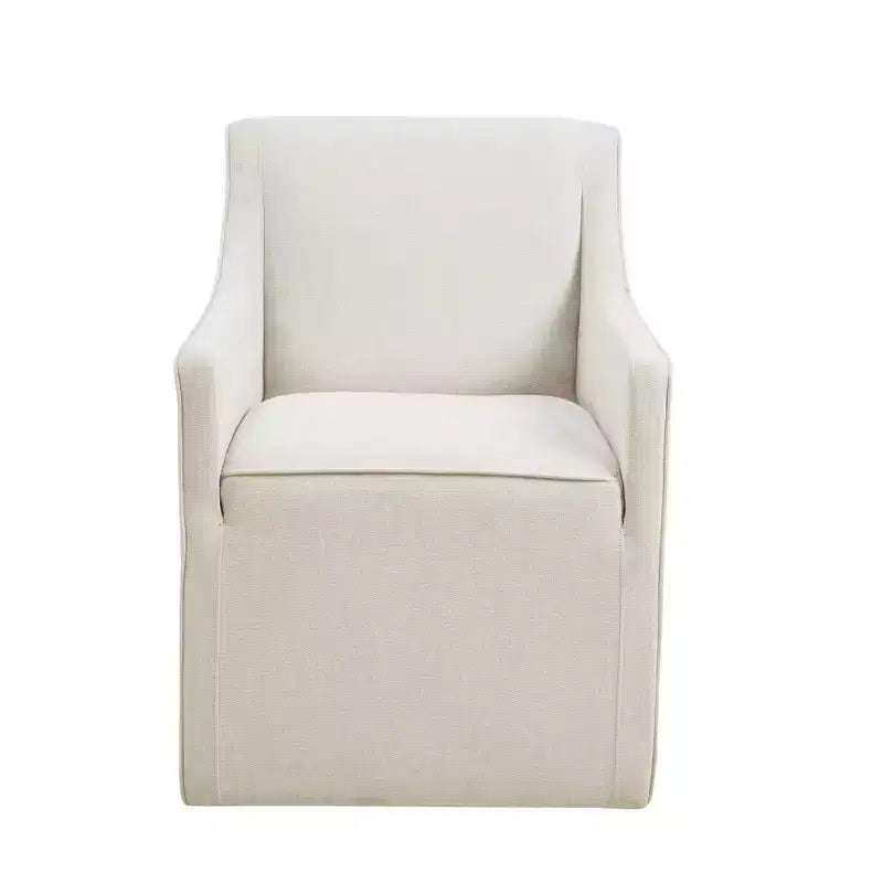 Madison Park Hamilton Slipcover Dining Arm Chair with Casters