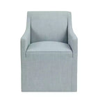 Madison Park Hamilton Slipcover Dining Arm Chair with Casters