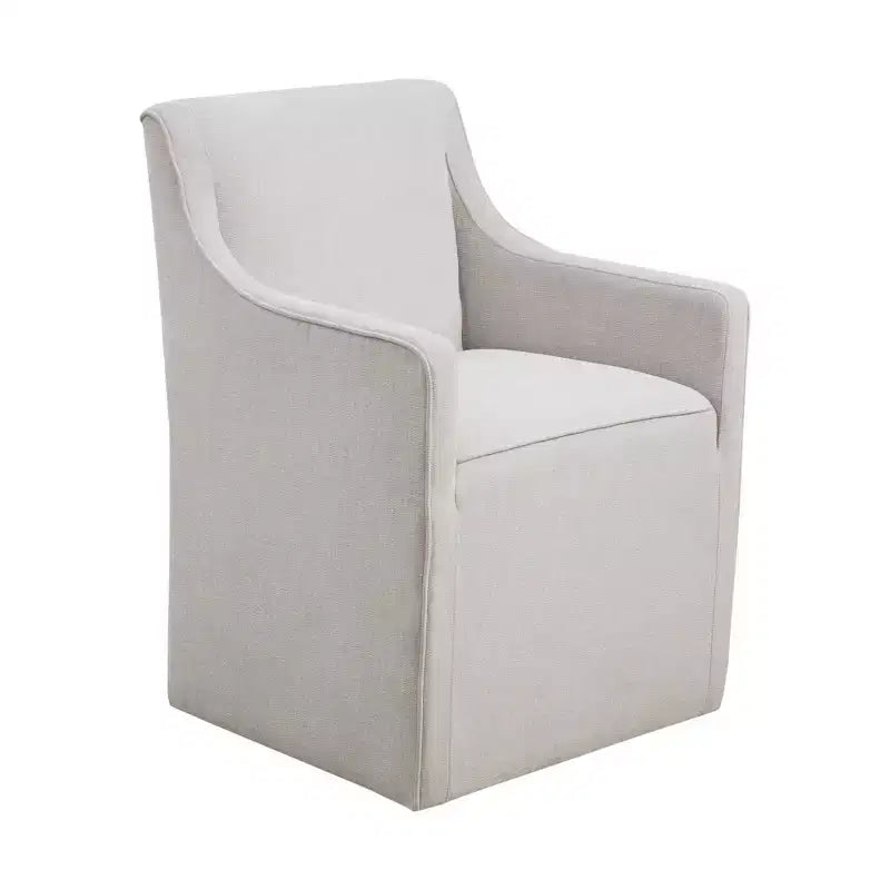 Madison Park Hamilton Slipcover Dining Arm Chair with Casters