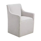 Madison Park Hamilton Slipcover Dining Arm Chair with Casters
