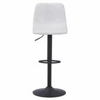 LeisureMod Tilbury Modern Adjustable Height Bar Stool with Vegan Leather Upholstery and Footrest, Ideal for Kitchen Island, Counter, or Home Bar