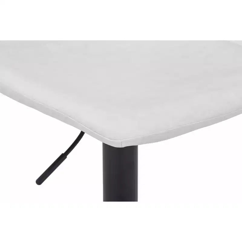 LeisureMod Tilbury Modern Adjustable Height Bar Stool with Vegan Leather Upholstery and Footrest, Ideal for Kitchen Island, Counter, or Home Bar