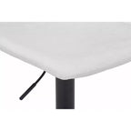 LeisureMod Tilbury Modern Adjustable Height Bar Stool with Vegan Leather Upholstery and Footrest, Ideal for Kitchen Island, Counter, or Home Bar