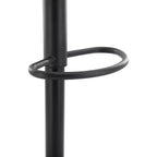 LeisureMod Tilbury Modern Adjustable Height Bar Stool with Vegan Leather Upholstery and Footrest, Ideal for Kitchen Island, Counter, or Home Bar