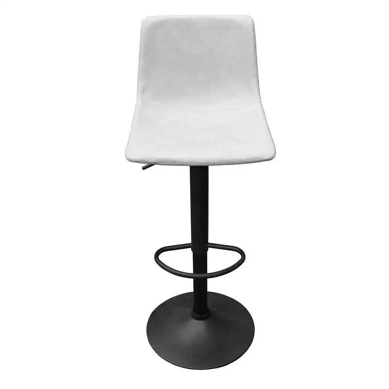 LeisureMod Tilbury Modern Adjustable Height Bar Stool with Vegan Leather Upholstery and Footrest, Ideal for Kitchen Island, Counter, or Home Bar