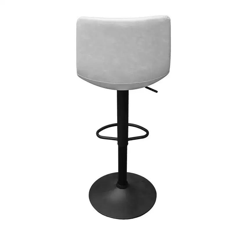 LeisureMod Tilbury Modern Adjustable Height Bar Stool with Vegan Leather Upholstery and Footrest, Ideal for Kitchen Island, Counter, or Home Bar
