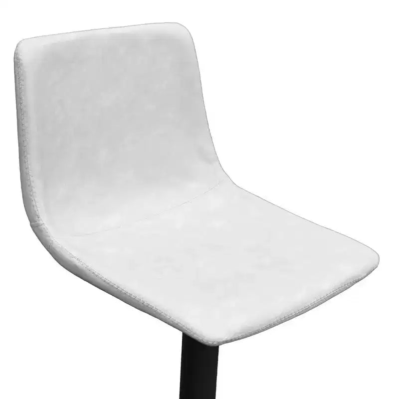 LeisureMod Tilbury Modern Adjustable Height Bar Stool with Vegan Leather Upholstery and Footrest, Ideal for Kitchen Island, Counter, or Home Bar