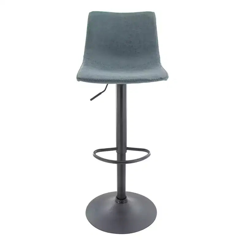 LeisureMod Tilbury Modern Adjustable Height Bar Stool with Vegan Leather Upholstery and Footrest, Ideal for Kitchen Island, Counter, or Home Bar