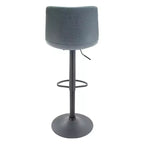LeisureMod Tilbury Modern Adjustable Height Bar Stool with Vegan Leather Upholstery and Footrest, Ideal for Kitchen Island, Counter, or Home Bar