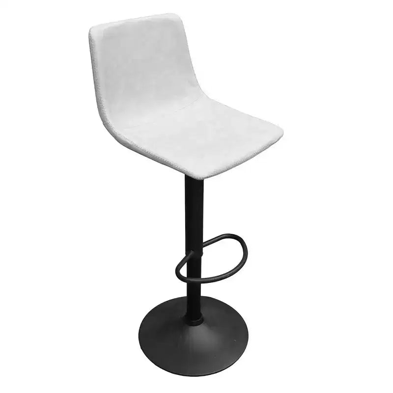 LeisureMod Tilbury Modern Adjustable Height Bar Stool with Vegan Leather Upholstery and Footrest, Ideal for Kitchen Island, Counter, or Home Bar