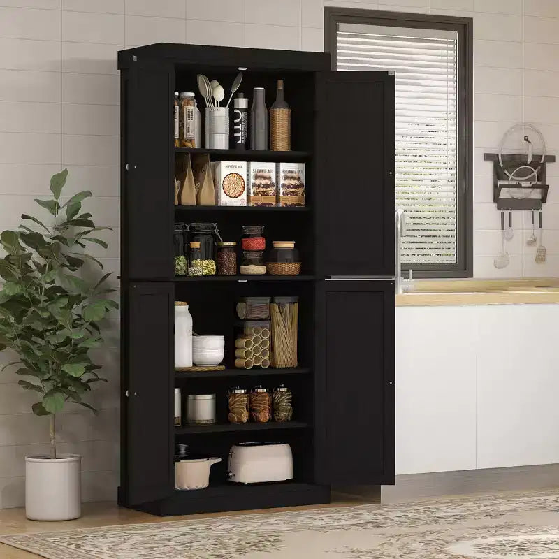HOMCOM Dispensa a Colonna Tradizionale da Cucina 72" con 2 Armadietti e Ripiani Regolabili