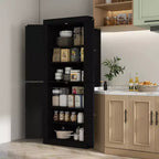 HOMCOM Dispensa a Colonna Tradizionale da Cucina 72" con 2 Armadietti e Ripiani Regolabili