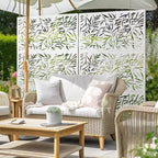 Dovelina Metal Outdoor Privacy Screen Freestanding Patio Decorative Screens
