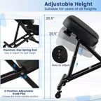 Costway Ergonomic Kneeling Chair Adjustable Stool with Lockable Universal Wheels Angle Seat