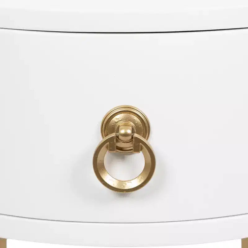 Kate and Laurel Decklyn Glam Oval Side Table