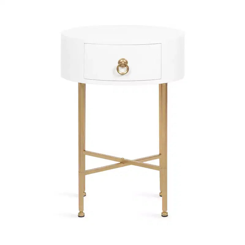 Kate and Laurel Decklyn Glam Oval Side Table
