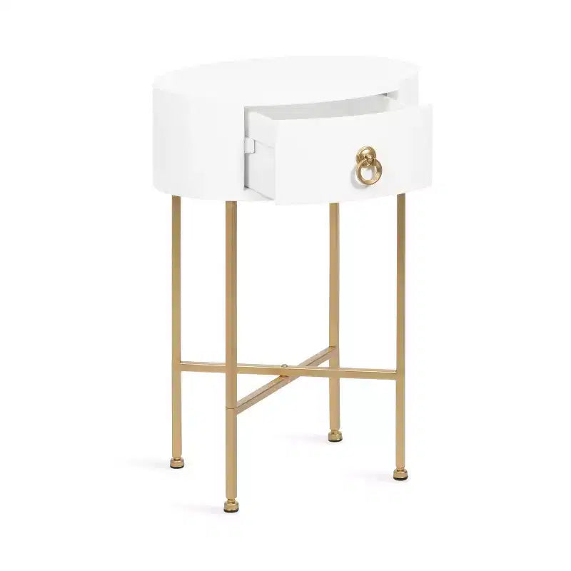 Kate and Laurel Decklyn Glam Oval Side Table