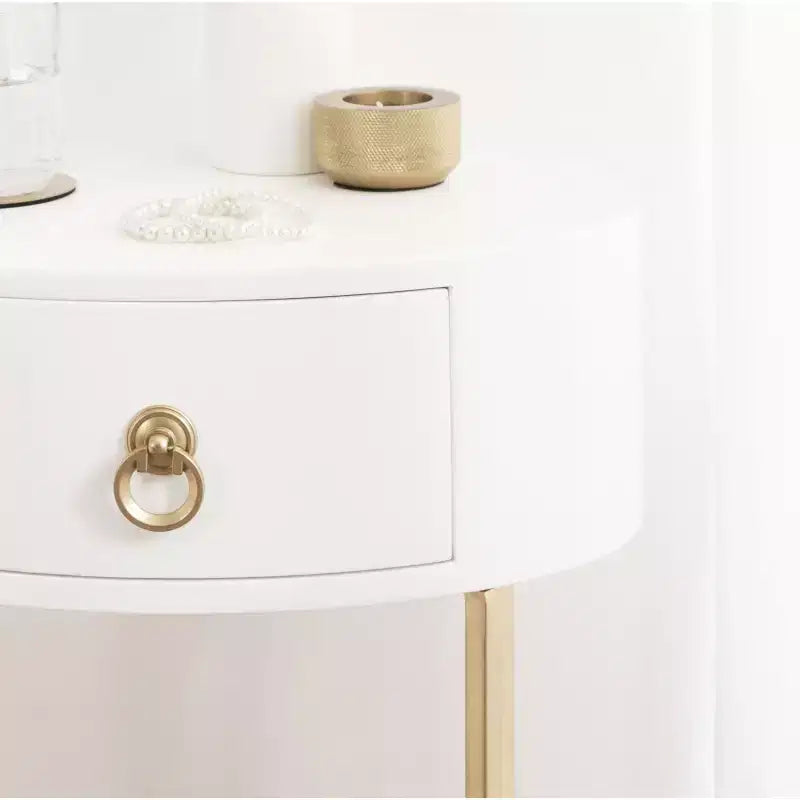 Kate and Laurel Decklyn Glam Oval Side Table