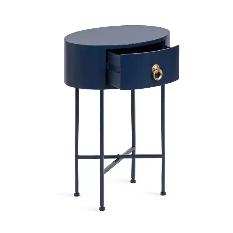 Kate and Laurel Decklyn Glam Oval Side Table