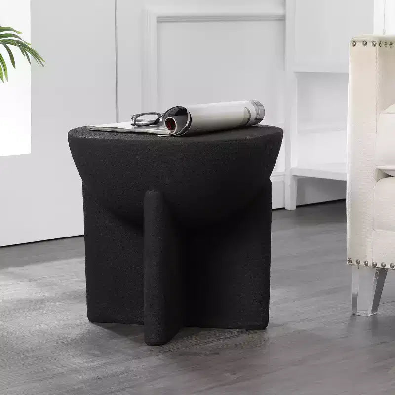 JONATHAN Y Brady 16.25 Minimalist Modern Drum Indoor/Outdoor Accent Table