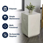 JONATHAN Y Adrian 20.75 Contemporary Minimalist Square Indoor/Outdoor Accent Table