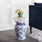 JONATHAN Y Cherry Blossom 17.7 Ceramic Garden Stool/Accent Table