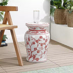 JONATHAN Y Cherry Blossom 17.7 Ceramic Garden Stool/Accent Table