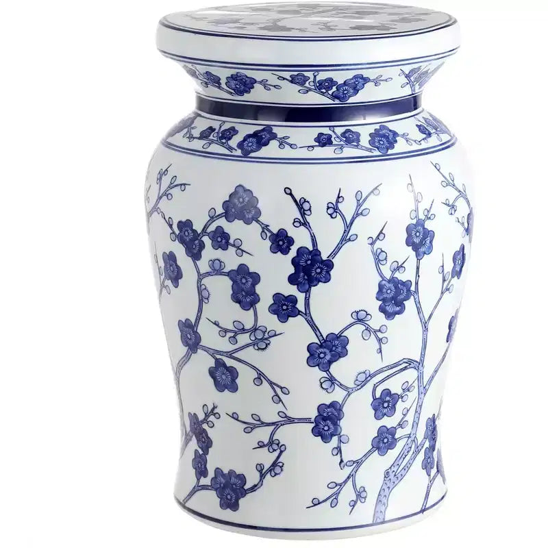 JONATHAN Y Cherry Blossom 17.7 Ceramic Garden Stool/Accent Table