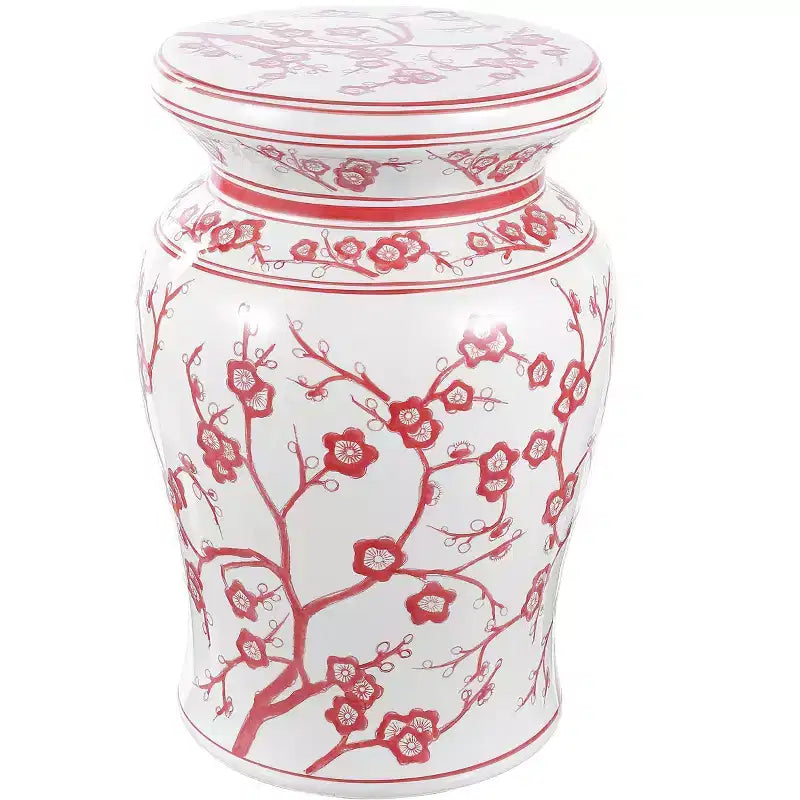JONATHAN Y Cherry Blossom 17.7 Ceramic Garden Stool/Accent Table