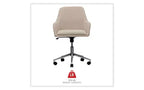 Workspace by Alera Mid-Century Task Chair, Supports Up to 275 lb, 18.9 to 22.24 Seat Height, Cream Seat, Cream Back