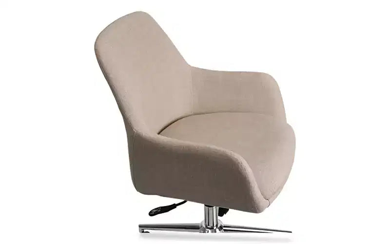 Workspace by Alera Mid-Century Task Chair, Supports Up to 275 lb, 18.9 to 22.24 Seat Height, Cream Seat, Cream Back