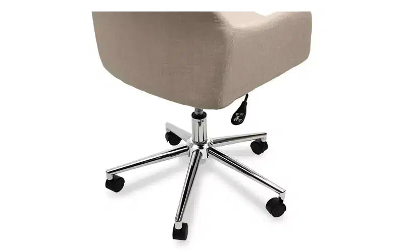 Workspace by Alera Mid-Century Task Chair, Supports Up to 275 lb, 18.9 to 22.24 Seat Height, Cream Seat, Cream Back