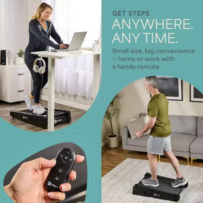 Tapis Roulant Compatto Lifepro - Mini Tapis Roulant Portatile, 4.8 Km/h, Portata 100 Kg