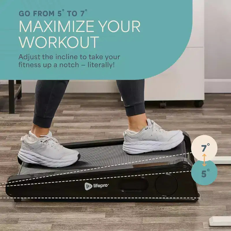 Tapis Roulant Compatto Lifepro - Mini Tapis Roulant Portatile, 4.8 Km/h, Portata 100 Kg