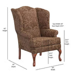 Comfort Pointe Paisley Traditional Wingback Accent Chair