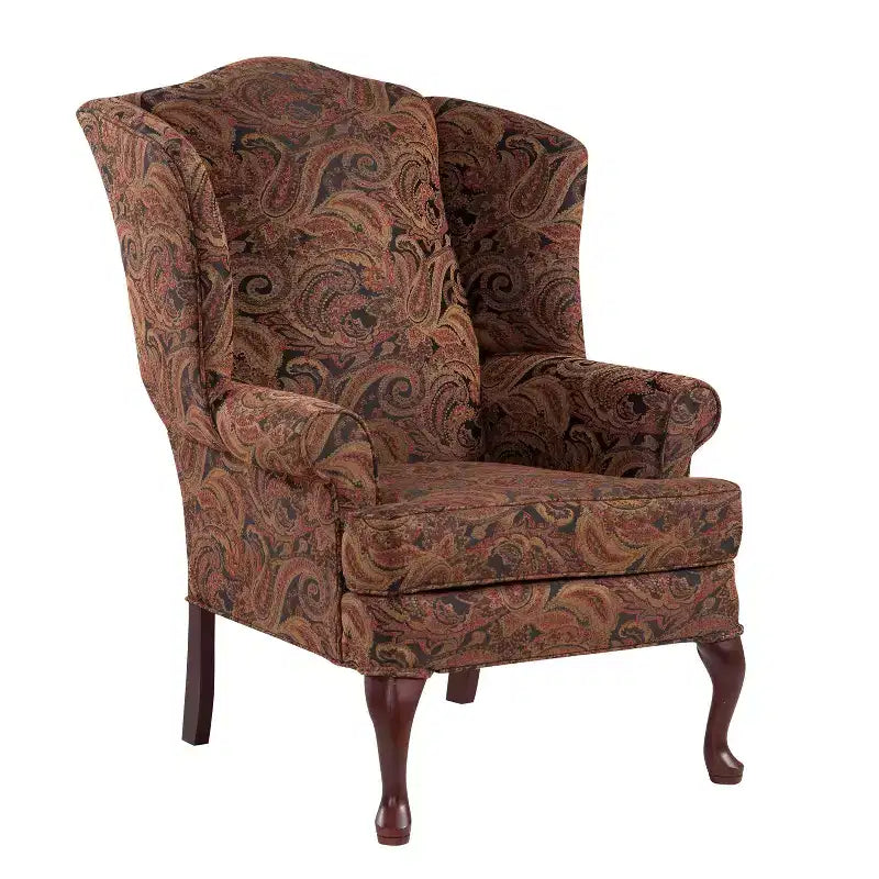 Comfort Pointe Paisley Traditional Wingback Accent Chair