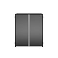COSCO Freestanding Stackable Garage Cabinet, Black and Gray