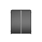 COSCO Freestanding Stackable Garage Cabinet, Black and Gray