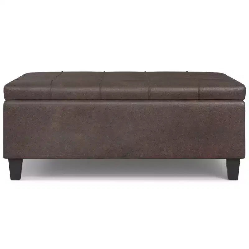 WyndenHall Elliot Large Square Coffee Table Storage Ottoman