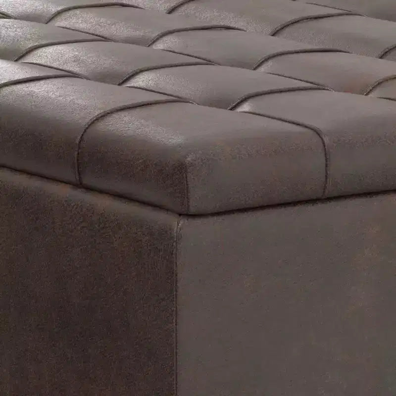 WyndenHall Elliot Large Square Coffee Table Storage Ottoman
