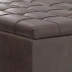 WyndenHall Elliot Large Square Coffee Table Storage Ottoman