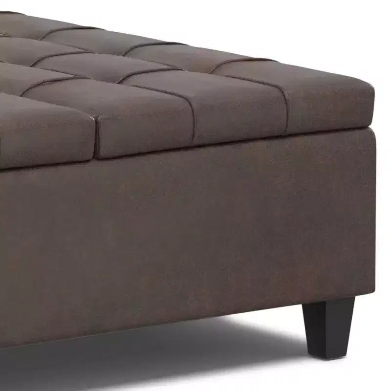 WyndenHall Elliot Large Square Coffee Table Storage Ottoman