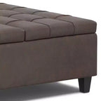 WyndenHall Elliot Large Square Coffee Table Storage Ottoman