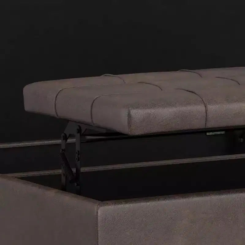 WyndenHall Elliot Large Square Coffee Table Storage Ottoman