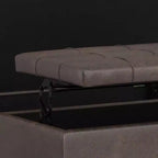 WyndenHall Elliot Large Square Coffee Table Storage Ottoman