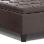 WyndenHall Elliot Large Square Coffee Table Storage Ottoman