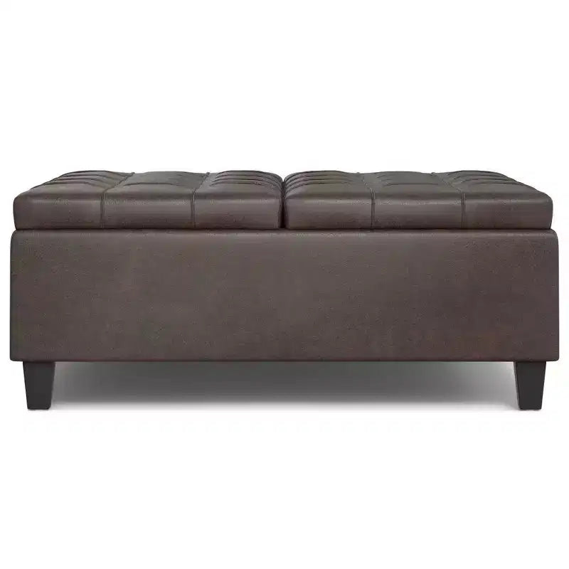 WyndenHall Elliot Large Square Coffee Table Storage Ottoman