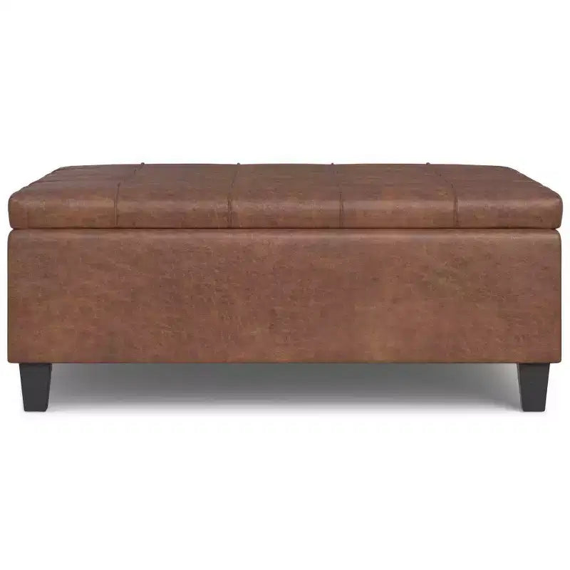 WyndenHall Elliot Large Square Coffee Table Storage Ottoman